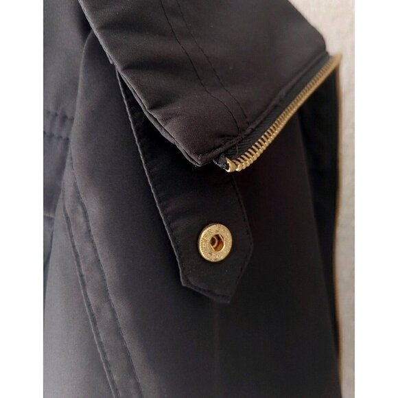 Women's Platinum Utex Black Rain Jacket Long Sleeves Zip Front Size M - Picture 7 of 7